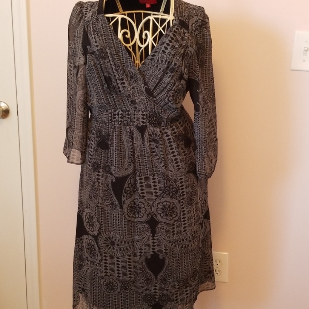 Gray & Black Dress